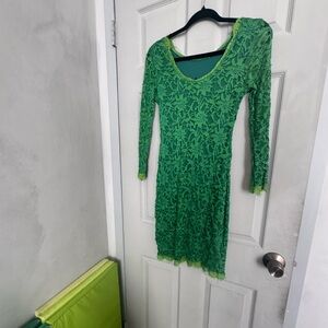 Elegant Green Lace Dress